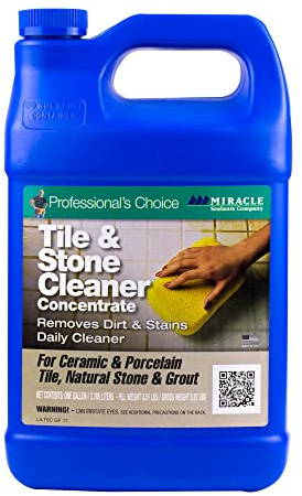 Miracle Sealants Tile & Stone Cleaner Concentrate for Natural Stone, Tile & Grout, Gallon