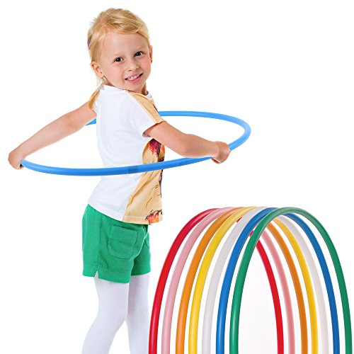 HOOPOMANIA Kinder Hula Hoop Reifen einfarbig [Ø75cm - blau] Hula Hoop Mädchen und Jungen