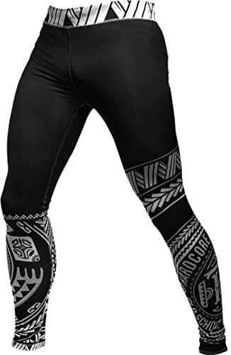 Hardcore Training Men's Compression Pants Kompressionsbyxor Herr Leggings Base Layer Boxing Running Muay Thai MMA No Gi BJJ (DE/NL/SE/PL, Alfa, L, Regelbunden, Regelbunden, White)
