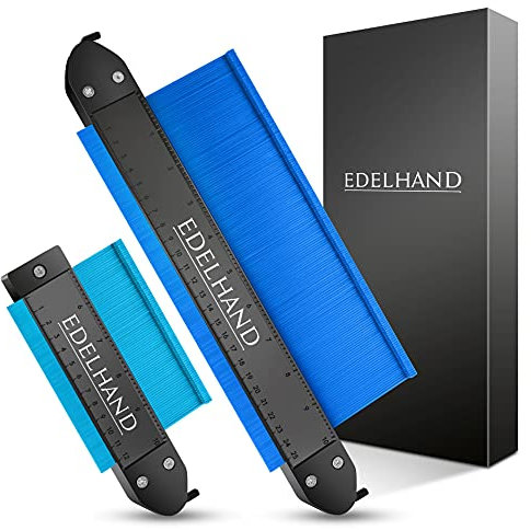 EDELHAND© Medidor de contorno grande con soporte en práctico juego de 2 - medidor de contorno como medidor de duplicación con profundidad extra - gadget como regalo para hombres y padre