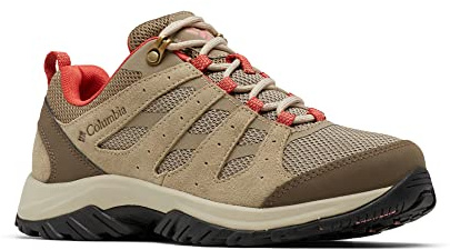 Columbia Women's Redmond 3 low rise hiking shoes, Brown (Pebble x Scorched Coral), 7 UK