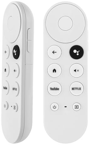 Nouveau Télécommande Vocale pour Google Chromcast TV 2020 Snow 4K G9N9N GA01920, avec Deux Boutons