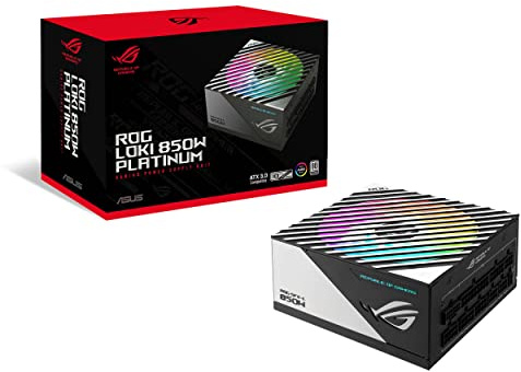 ASUS ROG Loki SFX-L 850W Platinum (Fully Modular Power Supply, 80+ Platinum, Lambda A Certified, 120mm PWM ARGB Fan, Aura Sync, ATX 3.0 Compatible, PCIe 5.0 Ready, 10 Year Warranty)