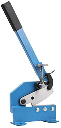 Lfhelper Handhebelschere 125mm Hebelschere Blechschere Schlagschere Blech Schere Manuell Metallschere Messerlänge Lang Griff Stahl Blechschere Schlagschere Metall-Cutter für Blech und Metall, Blau