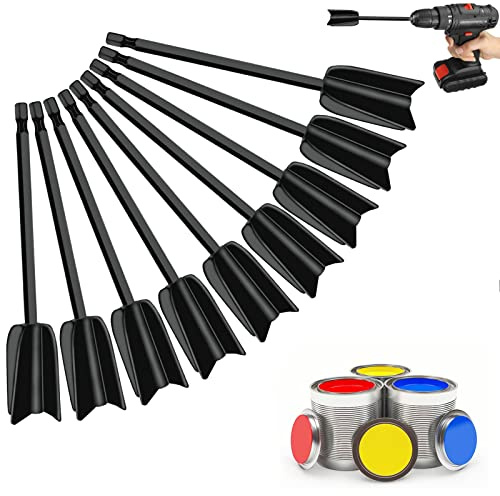 10 Pezzi Miscelatore di Resina Epossidica Natale Palette per Miscelatore Epossidico per Resina Frusta per Miscelatore Edilizia, Miscelatore per Pittura per Trapano