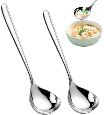 2 Stück Suppenkelle Klein Edelstahl, Kleine Saucenlöffel Schöpflöffel, Edelstahl Soßenkelle Soßenlöffel, Spülmaschinengeeignet, Sossenschöpfer Suppenschöpfer für Küche, Restaurant, Party