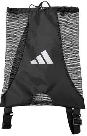 adidas nätryggsäck för boxning, karate, Judo, Taekwondo, kickboxning, BJJ, gym, träning, svart väska med dragsko, Svart, 45*50cm