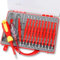 Katleay 24 in 1 VDE Schraubendreher Set, Schraubendreher Set Elektriker, Schraubenzieher Set Isolierte Profi, VDE Isolierter Bit Handhalter mit Wechselklingen Set, für Elektriker Werkzeug