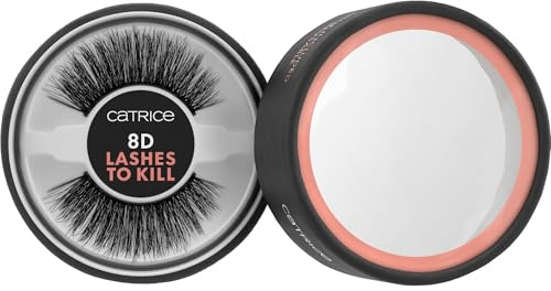 Catrice 8D Lashes To Kill, künstliche Wimpern, Nr. 010, Schwarz, langanhaltend, Falsche Wimpern-Effekt, vegan, ohne Mikroplastikpartikel, Nanopartikel frei, ohne Parfüm, 1er Pack (1g)