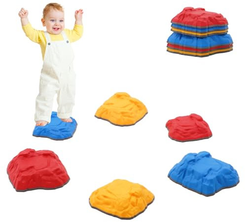 Forroby Sensory Balance Stepping Stones For Toddler,Outdoor Play Equipment for Children Garden,Kids Balance Toys Kit,Indoor Obstacle Course Games for Exercise,Gifts for Boys and Girls