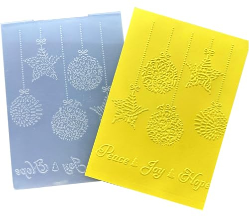 arriettycraft God jul prydnader plast prägling mappar för korttillverkning scrapbooking sidor pappershantverk lera dekoration