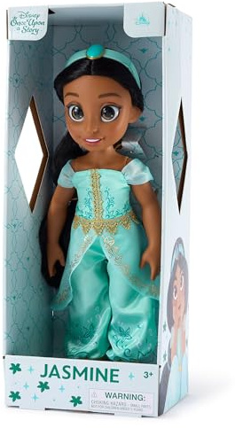 Disney Store Official - Aladdin - Jasmin - Puppe mit Spielzeughaarbürste - 40,5 cm/16 - Once Upon a Story Kollektion - Ab 3 Jahren
