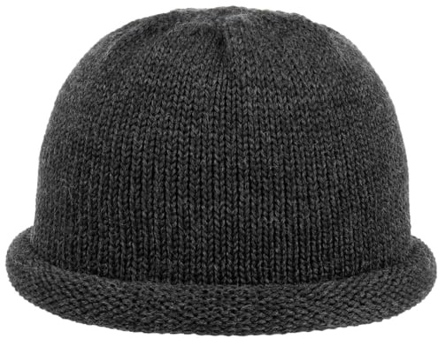 Lierys Winter Docker hat Women/Men - Made in Germany - Beanie Made of new Wool - Functional Knitted hat - Wool hat Autumn/Winter Anthracite One Size