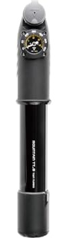 Topeak Mountain TT Twin Turbo Mini Pump with Gauge, 60 Psi / 4 Bar, Fits Presta, Schrader, and Dunlop valves