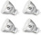 Allesgute MR11 GU4 Bombilla Led,Blanco Calida 3000K 5W 400LM Equivalente MR11 45W Bombilla Halogena,35mm De Diámetro Pequeña Bombilla 12v Ac/Dc Foco Halogenas, 38 Grados, pack de 4