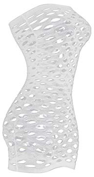 ds. distinctive style Lencería de Rejilla Body de Mujer Ropa de Dormir sin Tirantes Talla única Chemise para Dama para Mujer - Blanco