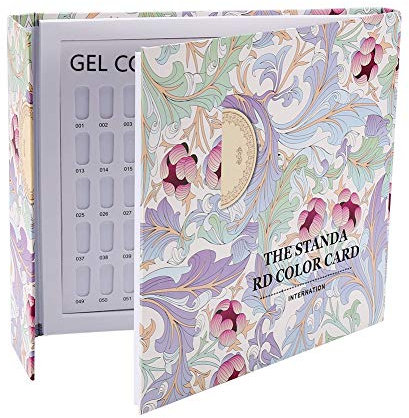 Nageldisplay-Buch, Nagellack Display mit 120 Farben für Nagelsalons, Professionelles Nagelkarten Design Board, Musterfarbkartenbuch für Maniküre und Pädiküre