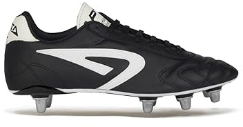 Scatto Rugby | Scarpe da Rugby in Vera Pelle | Stabilità, Potenza e Controllo in Mischia su Terreno Naturale | Suola con Tacchetti in Alluminio 8 Studs e Plantare Anatomico Antishock | Made in Italy