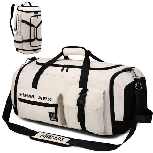 Suweir Sporttasche Herren Damen Reisetasche Groß 65L mit Schuhfach und Nass-Trockenfach Large Capacity Travel Bag Weekender Schwimmtasche Übernachtung Tasche für Sport, Fitness, Reisen - Gym Bag