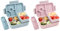 Bugucat Bento Lunch Box 1300ML 2 Set With 5 Compartments and Cutlery - Leak-Proof Snack Boxes for Kids and Adults - School and Kindergarten Use