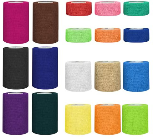 BIRDDIE 18 Rollen Selbstklebender Verband Hund Selbsthaftende Bandage Elastisch Binde Tierverband Selbstklebend für Sport Handgelenk Knöchel