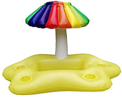 UPKOCH Inflatable Floating Fruit Tray Pool Party Accessory Sun Umbrella Drink Holder Decorative Water Party Supply