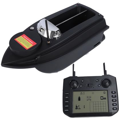 Zunate Barcos de Cebo de Pesca RC, Buscador de Peces de Barco de Cebo de Pesca de Doble Motor, Alcance de 800 M, Carga de 3 Kg, Calibración Automática del Rumbo