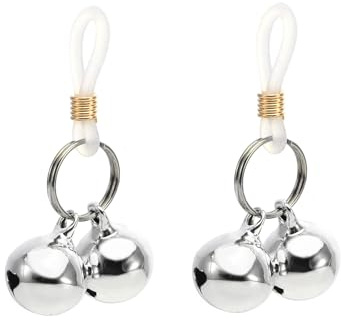 Niaspi Sexy Fake Nipple Rings Silver Jingle Bell Non Piercing Nipple Rings Adjustable Nipple Noose Dangle Nipplerings Non-Pierced Fake Nipple Jewelry for Women (Gold)