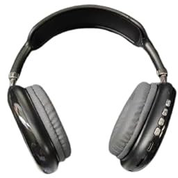 Auriculares Inalámbricos con Bluetooth, Cancelación De Ruido, Ranura para Tarjeta, Micrófono sobre La Oreja, Cascos Deportivos para Juegos, Nuevo (Negro)