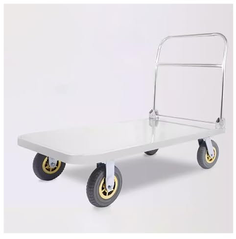 Generico Carrello con Piattaforma pianale, Carrello in Acciaio per impieghi gravosi su Ruote, Carrello per Sacchi a Mano, Carrello con Piattaforma Pieghevole, Carrello con Piattaforma pianale multius