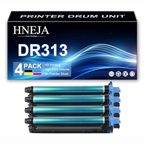 Unità Tamburo DR313 K/C/M/Y per Konica Minolta Bizhub C308 C368 C258 C458 C558 C658 Stampante, Unità Imaging Compatibile A7U40RD A7U40TD | Alta Capacità | 90000 Pagine,4 Colors-1 Pack