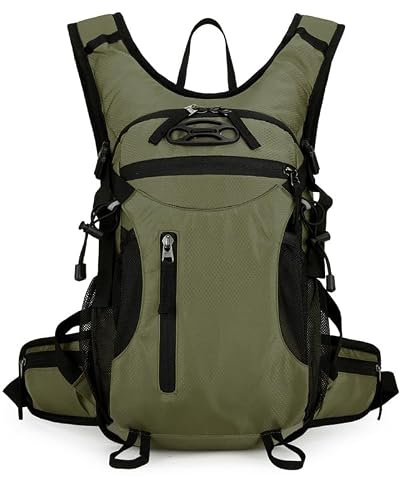 Rkixlix Zaino da Ciclismo, 15L Zaino Bicicletta Leggero Zaino da Bicicletta Impermeabile Zaini da Bici Traspirante Zaini Bici MTB Escursione Borsa da Viaggio per Sport all'Aria Aperta, Unisex