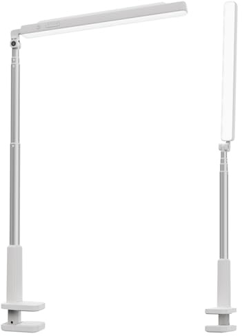 NEEWER Entry Level Version 5W Desktop Overhead LED Light, 62 Foldable Bi Color Rechargeable Selfie Fill Lighting CRI85 with Desk Clamp Stand/3600mAh for TikTok YouTube Video Recording Streaming, N45