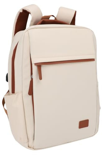 Hamwesh Reseryggsäck, 20 35L 180 öppningsbar USB-laddningsport Vattentät Bärryggsäck Laptopväska med Justerbara Axelremmar för 16-tums Bärbar Dator Dagliga Resor Essentials (Beige)