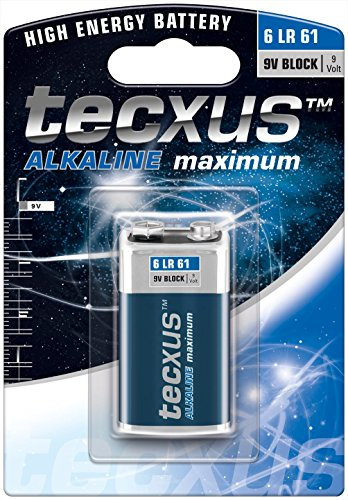 Tecxus - Pila alcalina 6LR61 (9 V)