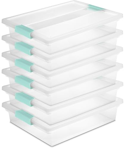 Sterilite Large Clip Storage Box, 14 in x 11 in x 3.25 in (Standard)