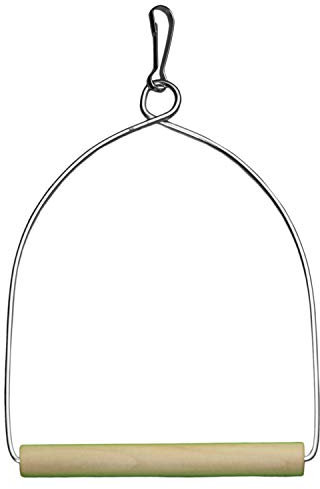 Arquivet Schaukel aus Metall und Holz für Vögel, 12 cm, Vogelspielzeug, Zubehör für Vögel, Schaukel für Papageien, Wellensittiche, Agapornis, Zubehör für Vogelkäfig