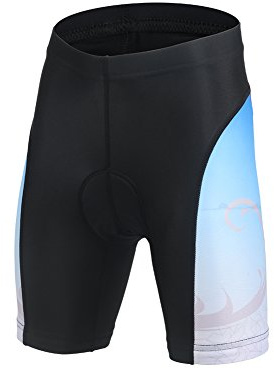 LSHEL Maillot de Cyclisme pour Enfant à Manches Courtes/Shorts Costume de Vélo Séchage Rapide vêtements Course Cycliste, Pantalon,Numérique Bleu, 13-14ans,160(Stature：150-160cm)