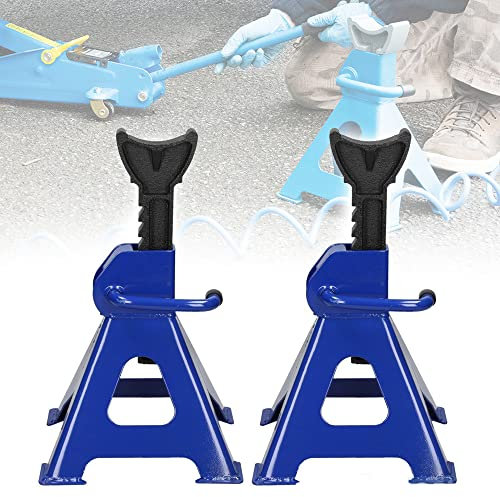 AUTOFU Automotive Unterstellböcke Kfz - Unterstellbock Höhenverstellbar, 290-430mm Hubhöhe, Auto PKW Wagenheber Ständer, 3T Stützen für Wagenheber AutoPKW Wohnwagen, 2 Stück