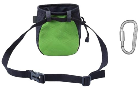 rockible Custodia Porta Magnesite con Cinturino in Vita Regolabile Tasche Ricaricabili Confezione Porta Magnesite per Allenamento, Palestra, Verde