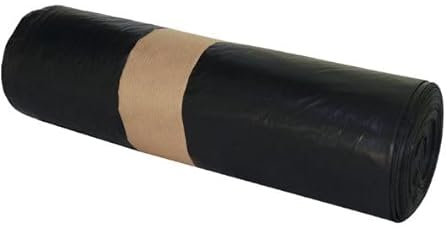 Bolsas de Basura Resistentes, 240L, 115x150 cm, Rollos de 10 Unidades, Polietileno Reciclado, Negras, para Jardines, Hogares y Obras. Distintas opciones de cantidades (40)