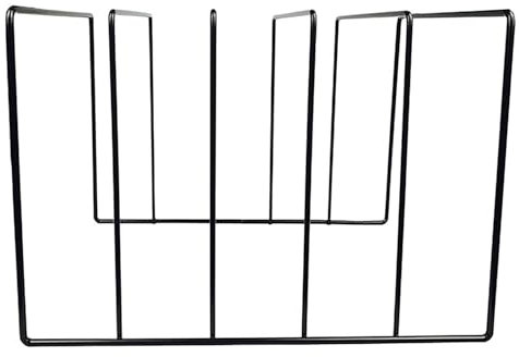 Yonuaret Almacenamiento de discos de vinilo - Soporte para discos de vinilo de hierro negro | Clasificador organizador de carpetas de archivos para escritorio, almacenamiento de libros, estante de