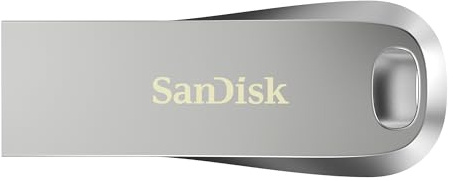 SanDisk Ultra Luxe Pendrive, USB Type-A, 1 TB (Unidad Flash, Velocidad de Lectura hasta 400 MB/s, USB 3.2 Gen 1 + USB 3.0 Compatible, Protección con Contraseña, RescuePRO Deluxe, Metálico) Plata