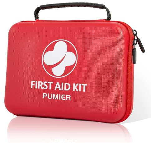 First Aid Kit - 368pcs Waterproof Compact Portable Hard Case - Ideal for Home, Car, Travel, Businesses, Hiking, Vehicle, Boat, Office, Survival - Public Must Have Emergency Kit, Camping Essentials