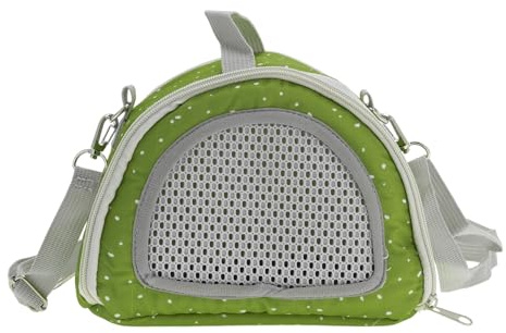CAPASTEC 1 Set Trasportino per Porcellino d'India, Gabbia Traspirante per Pappagalli con Tracolla, Borsa Trasportino per Piccoli Animali per Criceti, Cincillà, Conigli verde