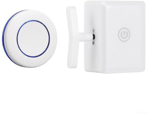 Honseadek Telecomando senza fili interruttore della luce, dispositivo di spegnimento automatico, pulsante intelligente, regolatore pigro interruttore, materiale ABS, portata 30M,