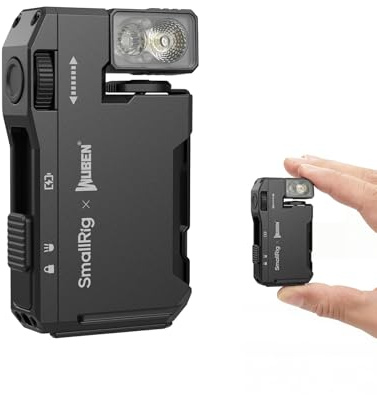 SMALLRIG Rechargeable Mini EDC Flashlight, 400 Lumens Magnetic Pocket-Sized LED Light, IP65 Waterproof, with 1/4”-20 Screw, Diffuser, Everyday Carry Flashlight for Camping, Signaling - 5710