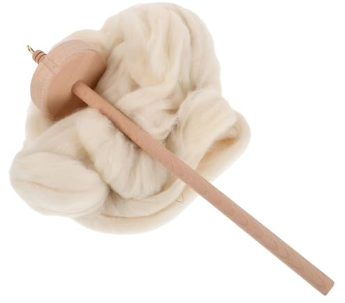 LOLIPPYY Set Strumenti per Filatura e Tessitura con Fuso a Goccia in Legno Duro, Porta-Filato per Maglieria e Filatrice a Spirale, Accessorio Portatile per Appassionati di Cucito e Lavori