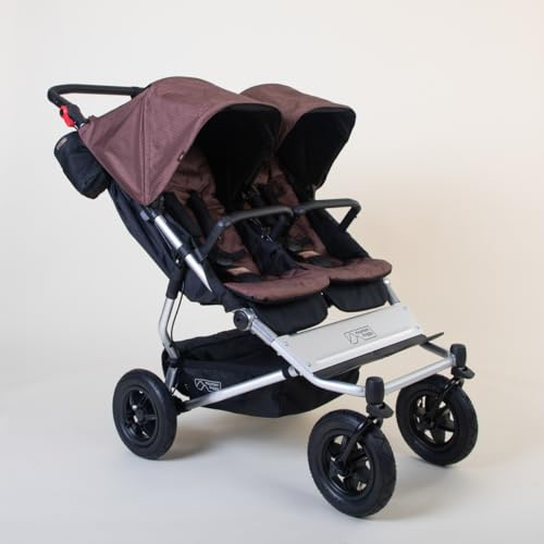 Mountain Buggy Duet tvillingvagn syskonvagn Heritage V4, barnvagn, kaviar, svart