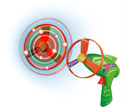 Paul Günther 1691 - Jeu d'hélice Turbo Light, Jouet de Capture Lumineux avec LED et Pistolet de démarrage, diamètre du Rotor env. 27 cm, modèle Volant pour Enfants à partir de 5 Ans